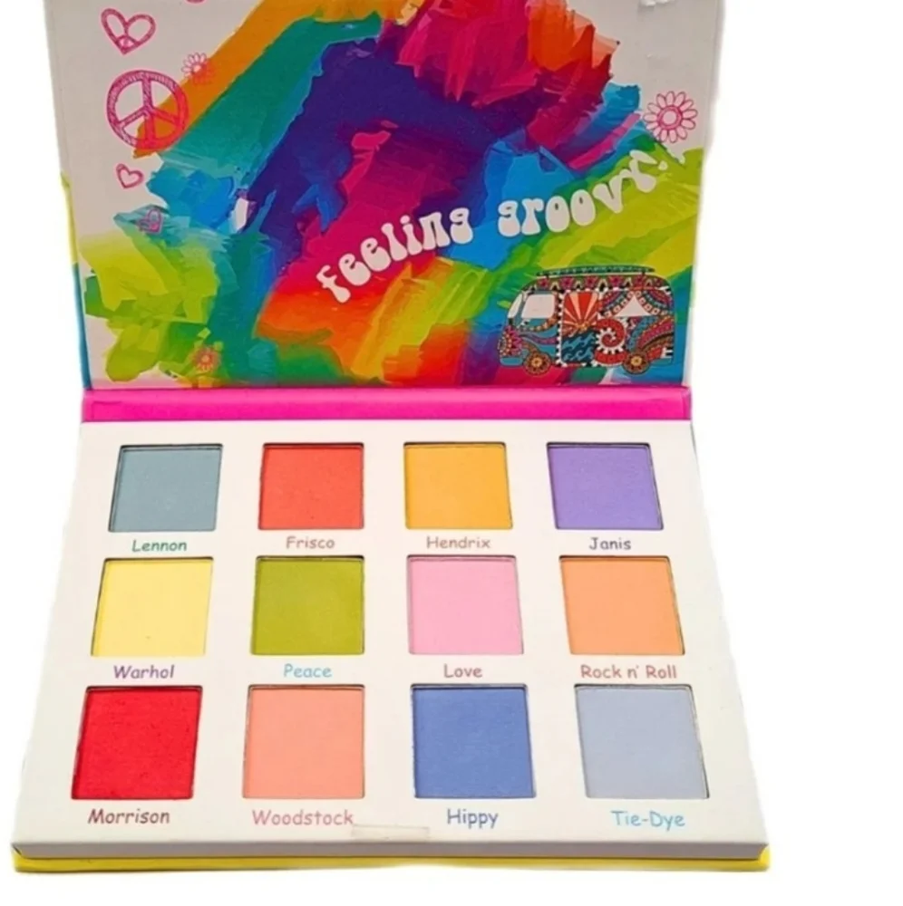 Barbell Beauty‎ Love, Peace, Groovy Palette Italia Deluxe eyeshadow palette new